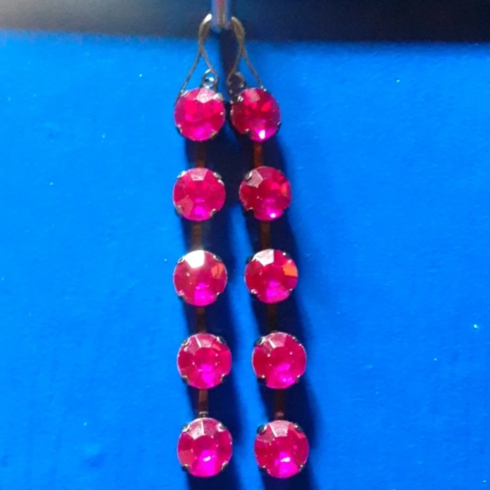 Elegant Pink Drop Earrings